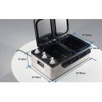 Hot Stone Heater & Massage Oil Heater Θερμαντήρας για ηφαιστειακές θεραπευτικές πέτρες Βασάλτη & Θερμαντήρας Ελαίων με Δοχεία